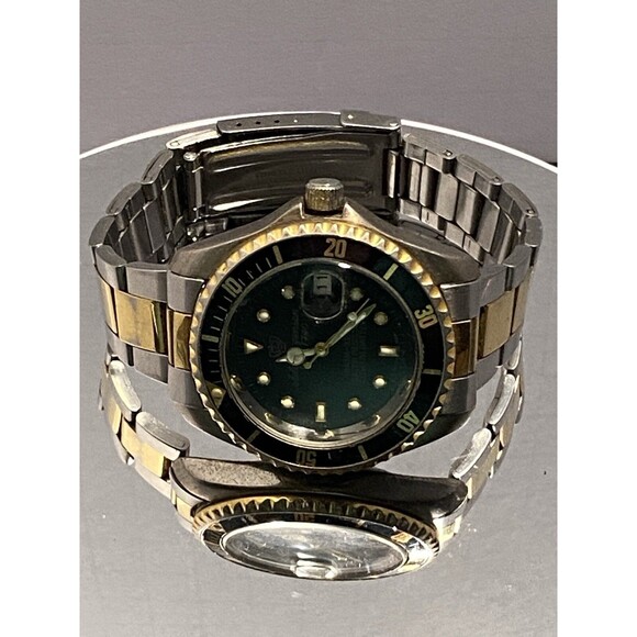 Jules Jurgensen Watch Sea Diver 7371 Two Tone Screw-Down Crown Water Resistant - Picture 1 of 12